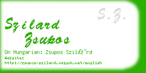 szilard zsupos business card